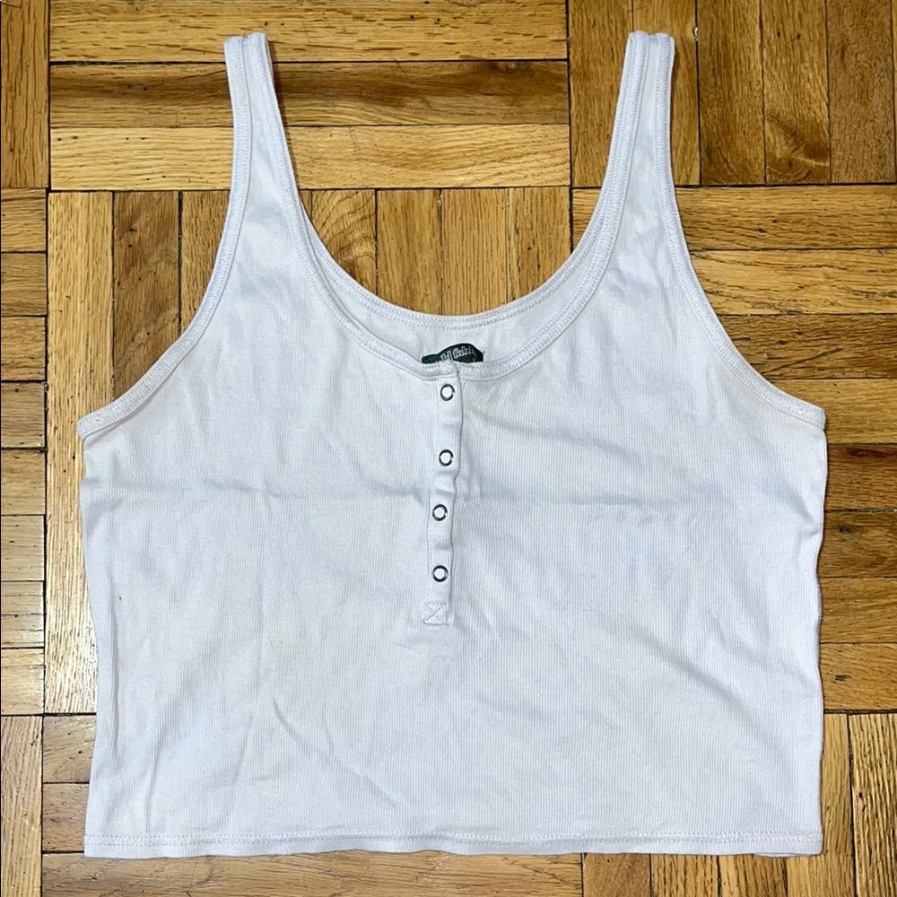 Wild Fable Henley Cropped Tank Top